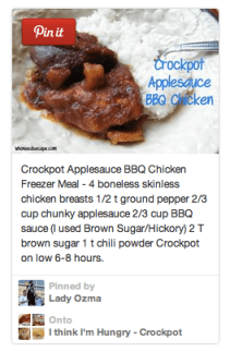 Crockpot Applesauce BBQ Chicken